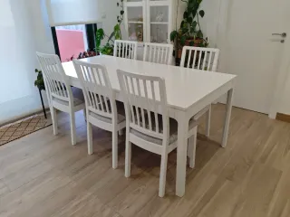 Mesa y 6 Sillas Ekedalen Ikea