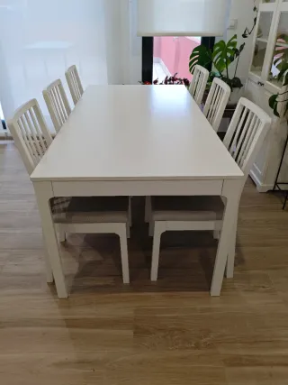 Mesa y 6 Sillas Ekedalen Ikea