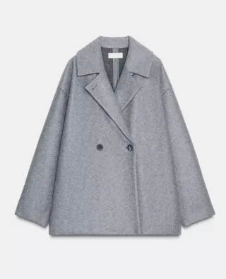 Abrigo Zara Gris Talla L