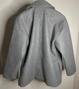 Abrigo Zara Gris Talla L