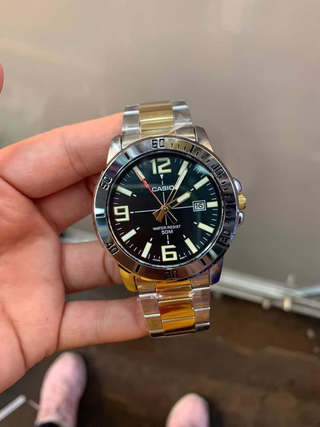 Orologio Casio oro e argento