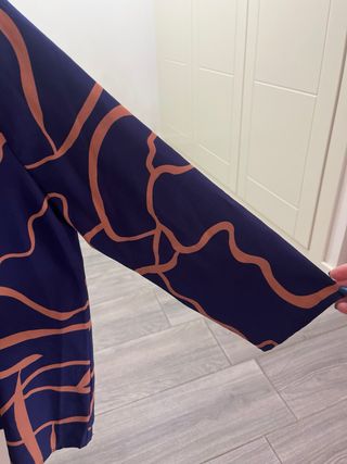 Camisa EMERY ROSE manga francesa azul/naranja Tall