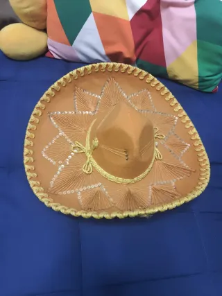 Sombrero Charro Adulto Dorado y Naranja