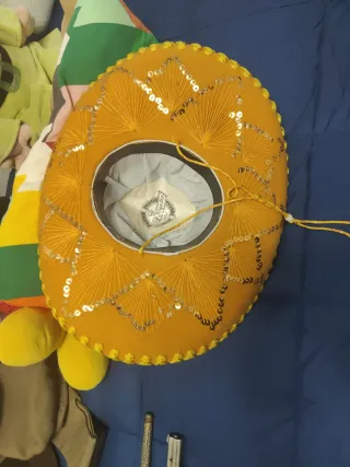 Sombrero Charro Adulto Dorado y Naranja