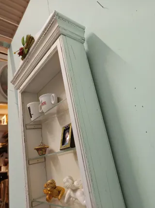 Vetrina 3 ripiani stile Shabby Chic