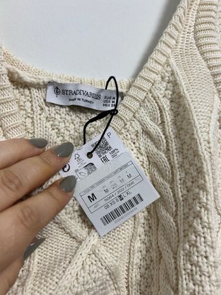 Top punto beige Stradivarius M