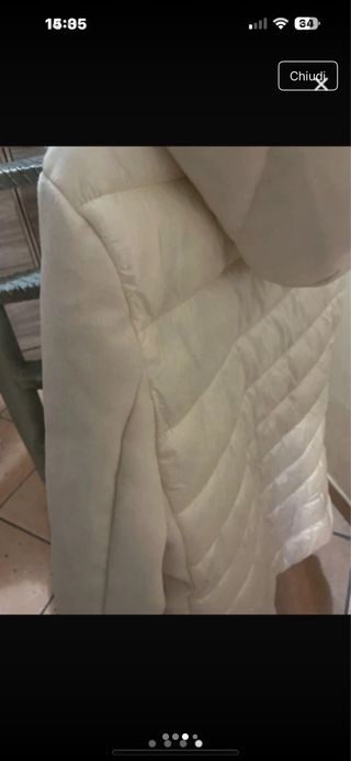 Piumino lungo con cappuccio