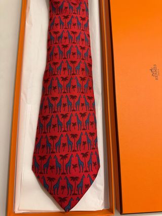 Corbata Hermes Jirafas Roja
