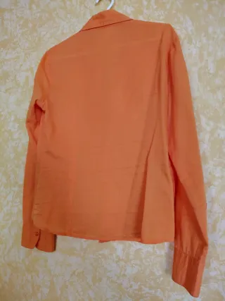 Camiseta mujer manga larga naranja