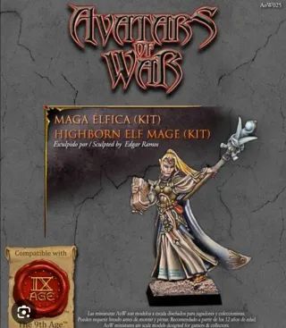Maga Alta Elfa Avatars of War Warhammer
