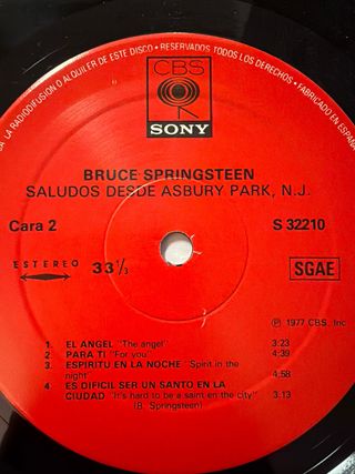 Vinilo Bruce Springsteen Greetings From Asbury Par
