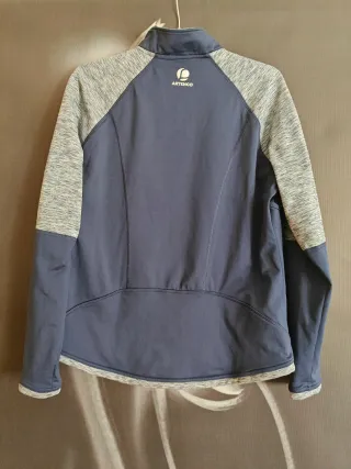 Chaqueta Artengo cremallera azul y gris