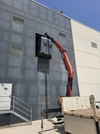 Transportes grúa elevación