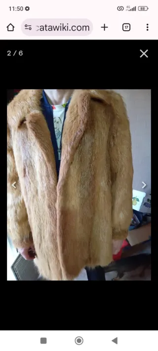 Abrigo Pieles Cacia Zorro Marrón