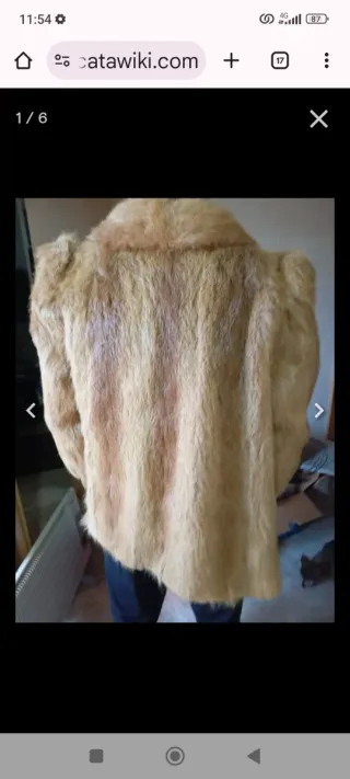 Abrigo Pieles Cacia Zorro Marrón