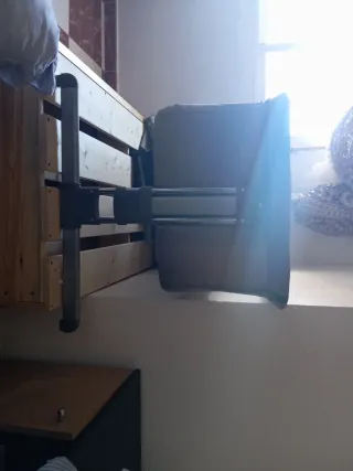 Cuna gris con colchón