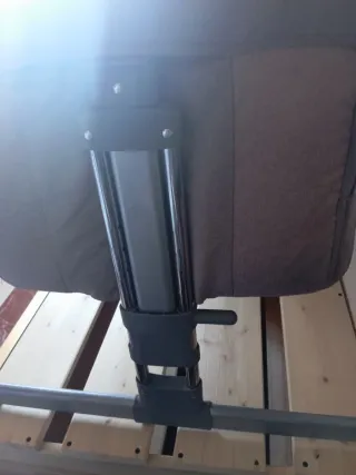 Cuna gris con colchón