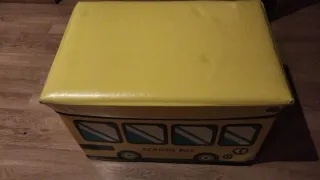 Caja Guarda Juguetes Bus Escolar Amarillo