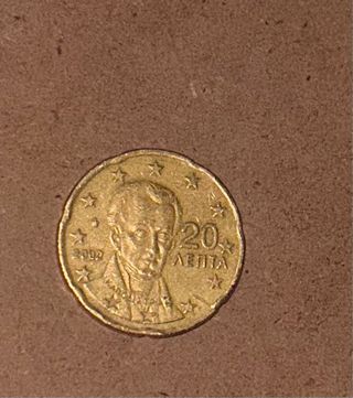 Moneda 20 céntimos Grecia 2002