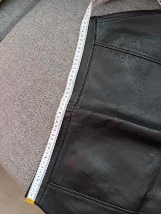 Falda Zara Piel Negra