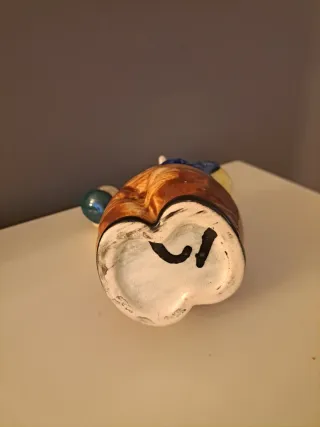 Botella licor figura "Tabernero alemán" cerámica