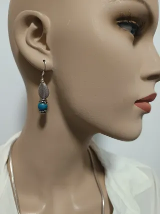 Pendientes Plata Ley y Turquesa