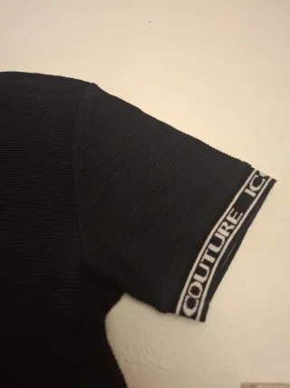 Camiseta canalé Icono negra