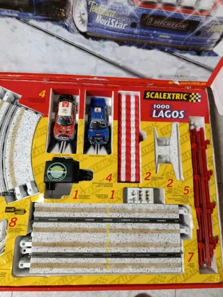 Scalextric 1000 Lagos Circuito Coches Efecto Nieve
