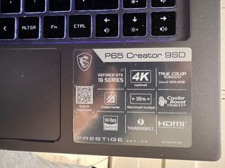 Portátil MSI Prestige P65 Creator 9SD