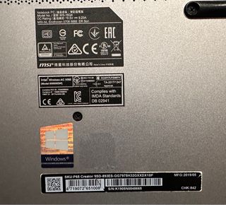 Portátil MSI Prestige P65 Creator 9SD