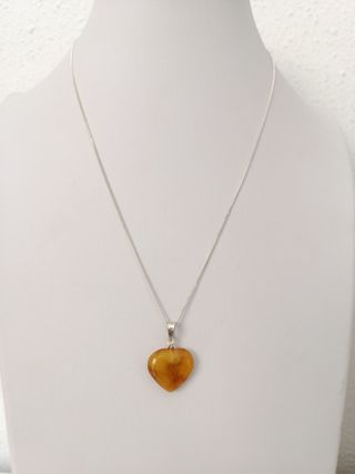 Colgante Corazón Ámbar Báltico