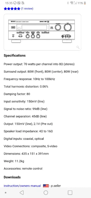Amplificador Yamaha DSP-A5