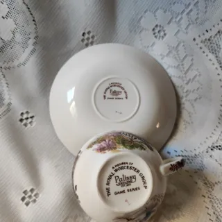 🇬🇧 Set tè Royal Worcester Palissy con Quaglie