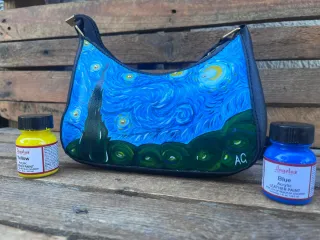 Borsetta Mezzaluna Notte Stellata Van Gogh