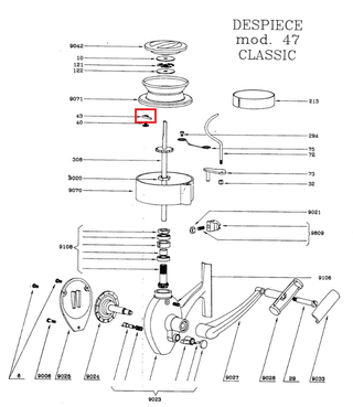 5 Peças Carretel Sagarra Mecanismo Click
