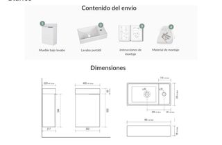 Mueble de baño blanco pequeño