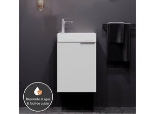 Mueble de baño blanco pequeño
