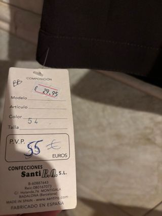 Pantalón marrón talla XXXL