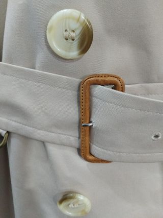 Gabardina Lujo Vintage Mujer Beige