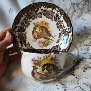 🇬🇧 Set Tè Royal Worcester Palissy con fagiani