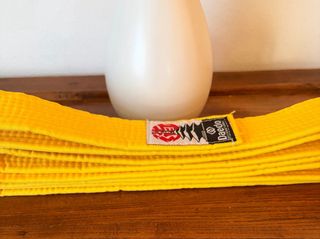 Cintura Taekwondo gialla e paradenti