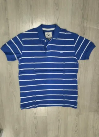 Polo Gendive azul con Rayas blancas Talla M