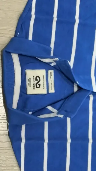 Polo Gendive azul con Rayas blancas Talla M