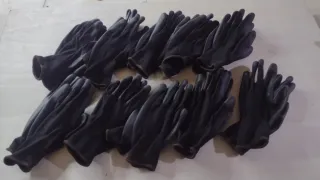 10 paia guanti da lavoro neri