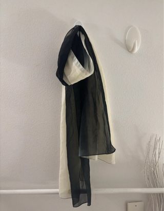 Sciarpa/Foulard Seta Bianco e Nero