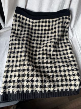 Gonna lana vintage pied de poule