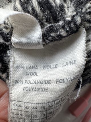 Gonna lana vintage pied de poule