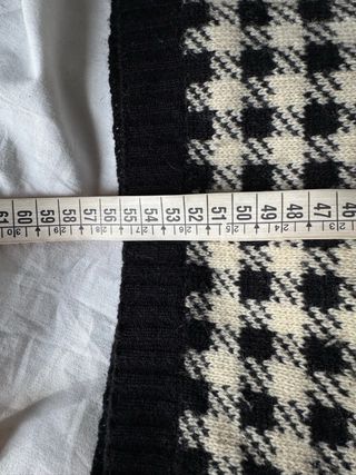 Gonna lana vintage pied de poule