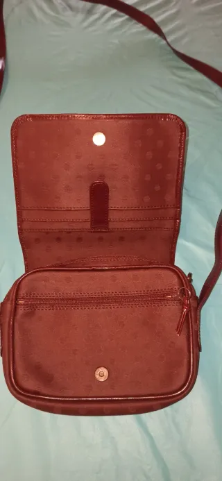 Minibolso Carolina Herrera Marrón/Rojo