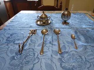 Set posate e zuccheriere vintage Acciaierie Varia